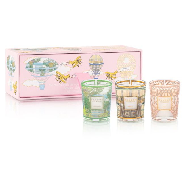 TRIO TRAVEL CANDLES SINGAPORE-ATHENS-PARIS