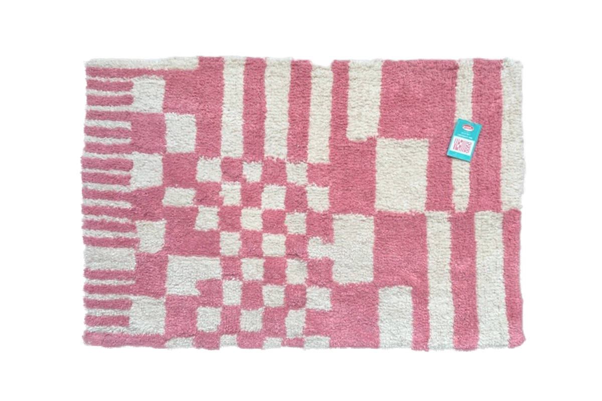 Tapis de bain rose 